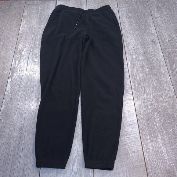 Patagonia Pants Womens Small Black Micro D Fleece Joggers Comfy Mid Rise Lounge - Picture 1 of 8